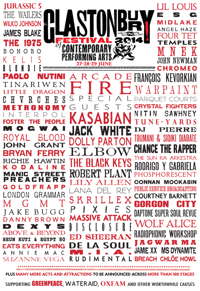 glastonbury line up