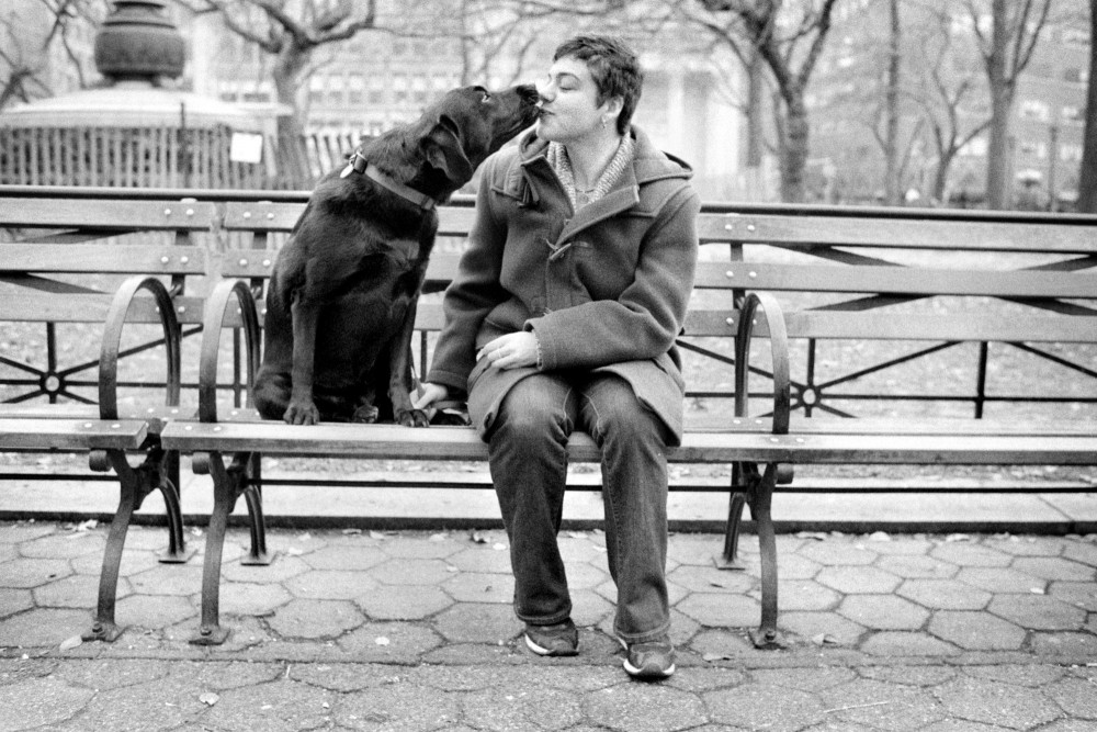 for sunday features - pet portraits - Cade Russo-Young with dog, Dixie. PHOTO CREDIT Jesse Freidin