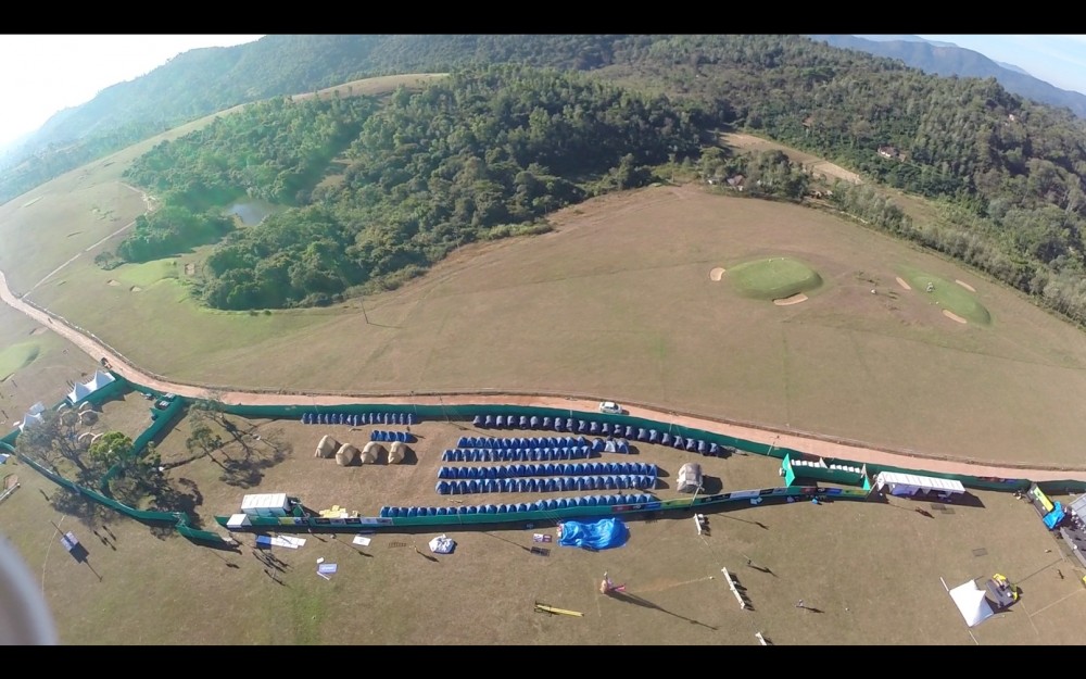 Ariel view of the campsite at Chasing Storm New Year's Edition at Coorg