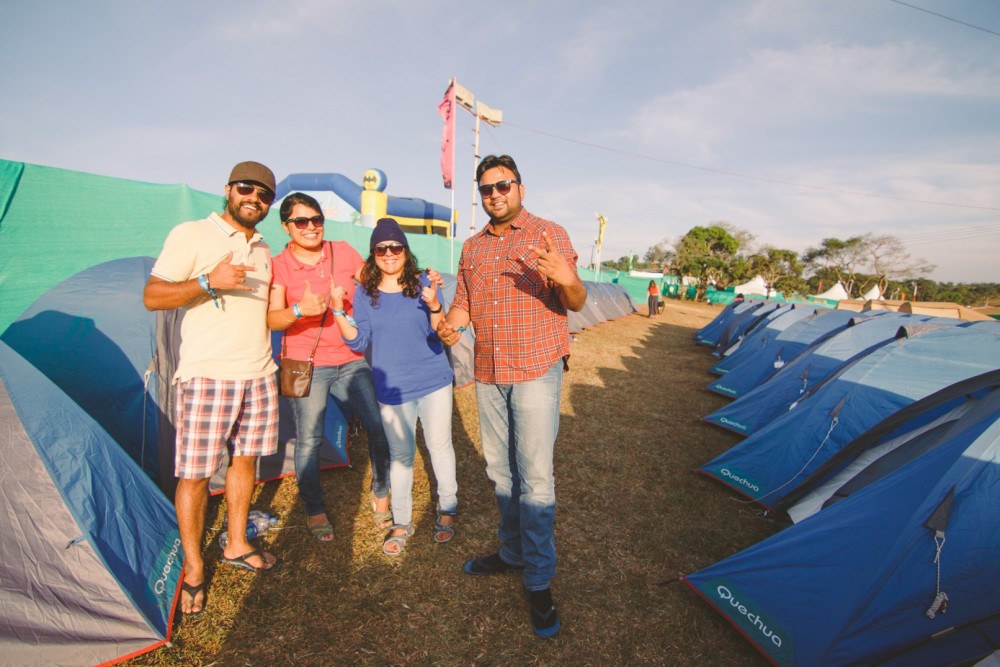Stormers enjoying near the camp site at Chasing Storm New Year's Edition at Coorg