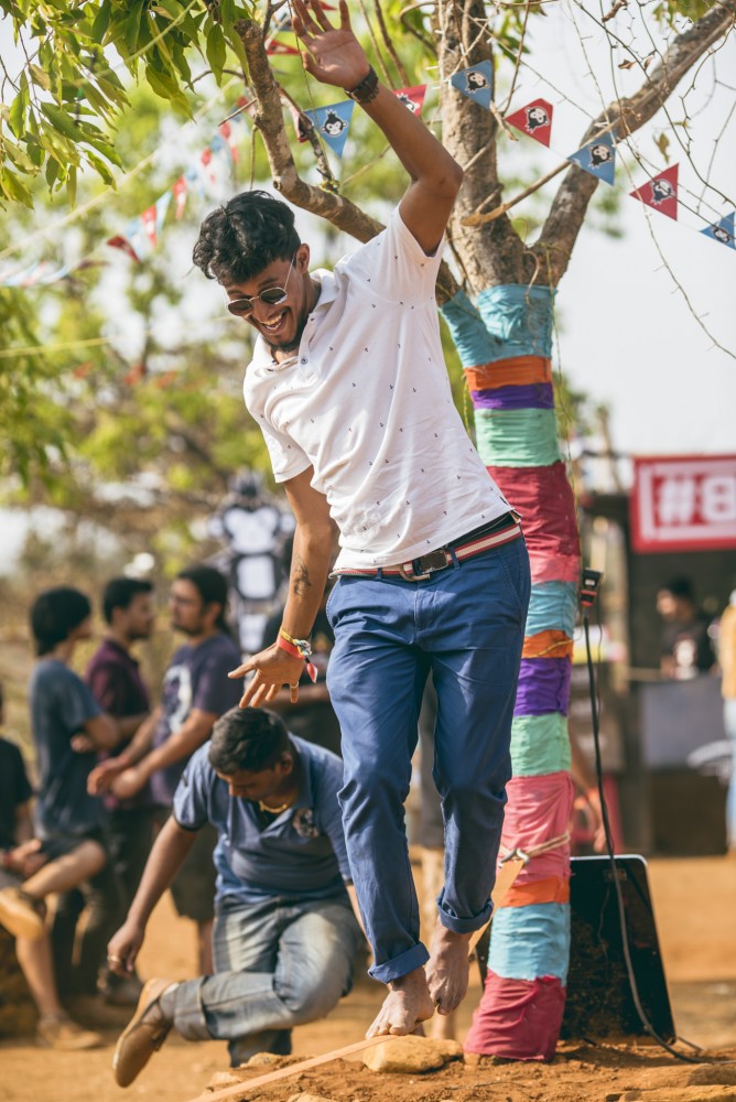 For those who dared, the rope walk was a fun experience - Photo credit - Aman Deshmukh