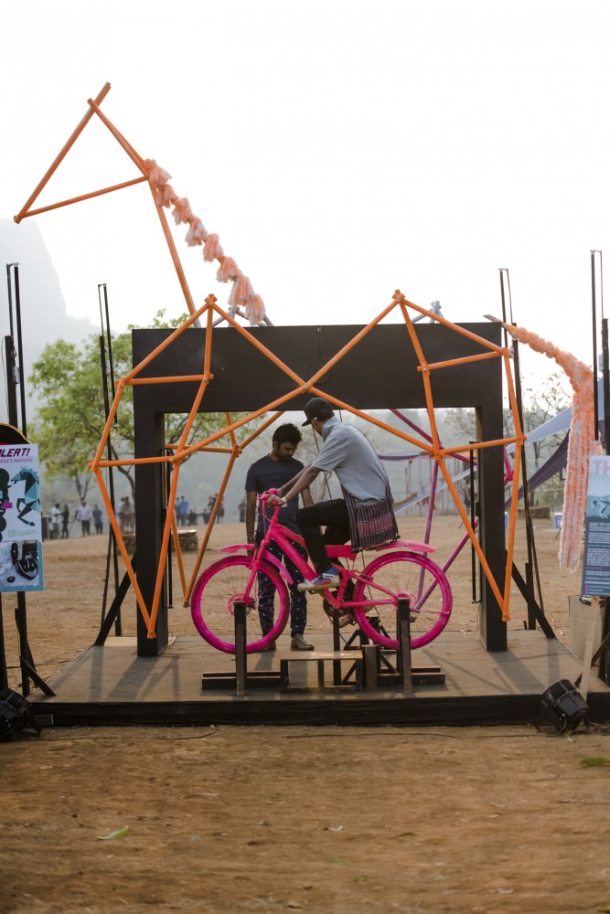 Ride the Horse, an interactive installation at The Lost Party, held at Saltar Lake - Photo credit - Monish Bhatt