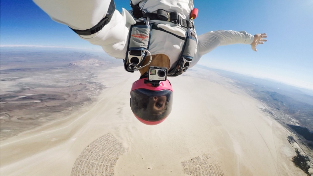 Watch This Incredible GoPro Footage Of A Skydiver Over Burning Man