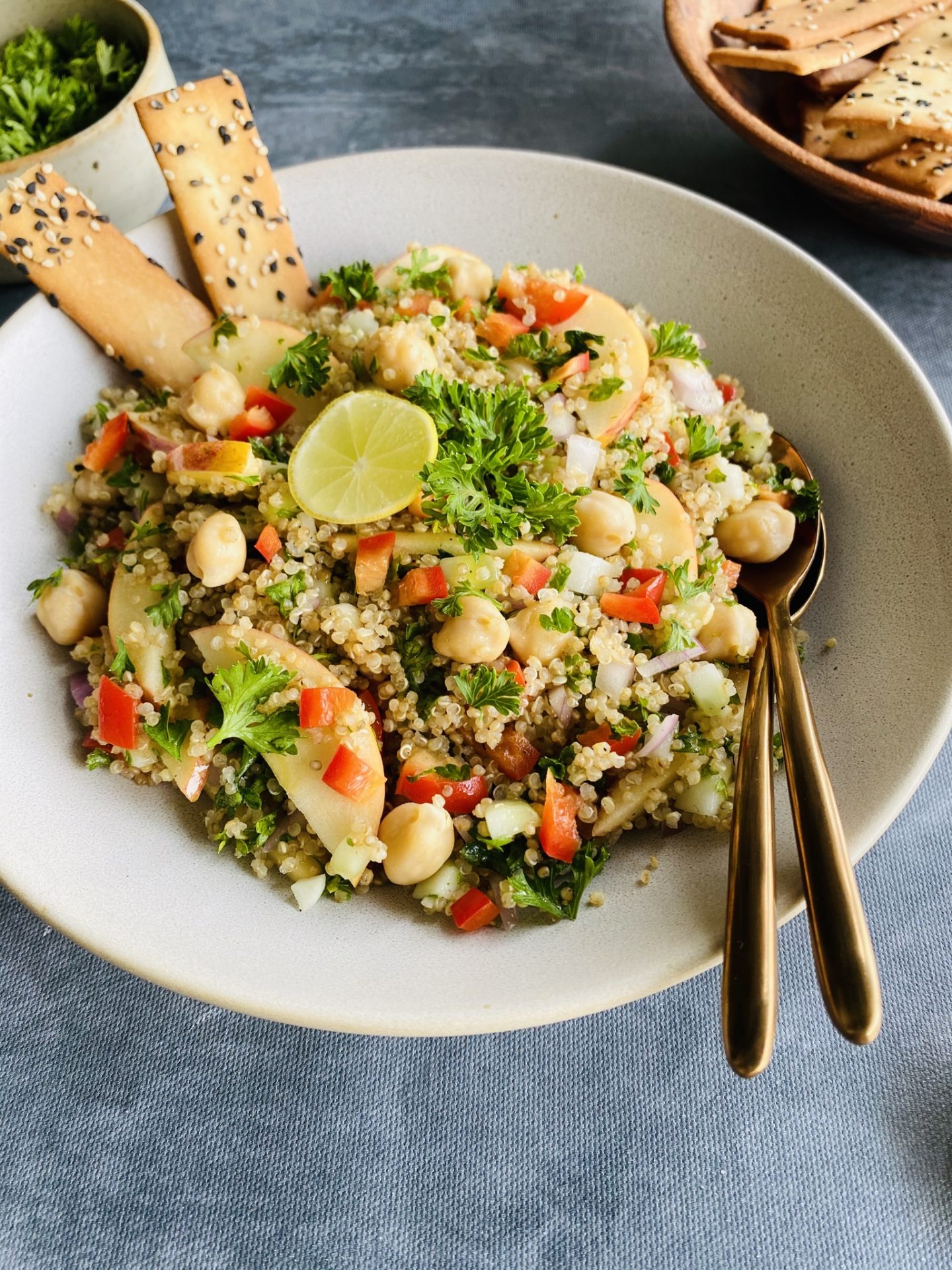 MEDITERRANEAN CHICKPEA QUINOA SALAD (Recipe) - Sherpa Land